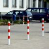 Parkeerpalen rond vast D76mm 6 Parkeerpalen in de vaste uitvoering. Rond 76 mm.